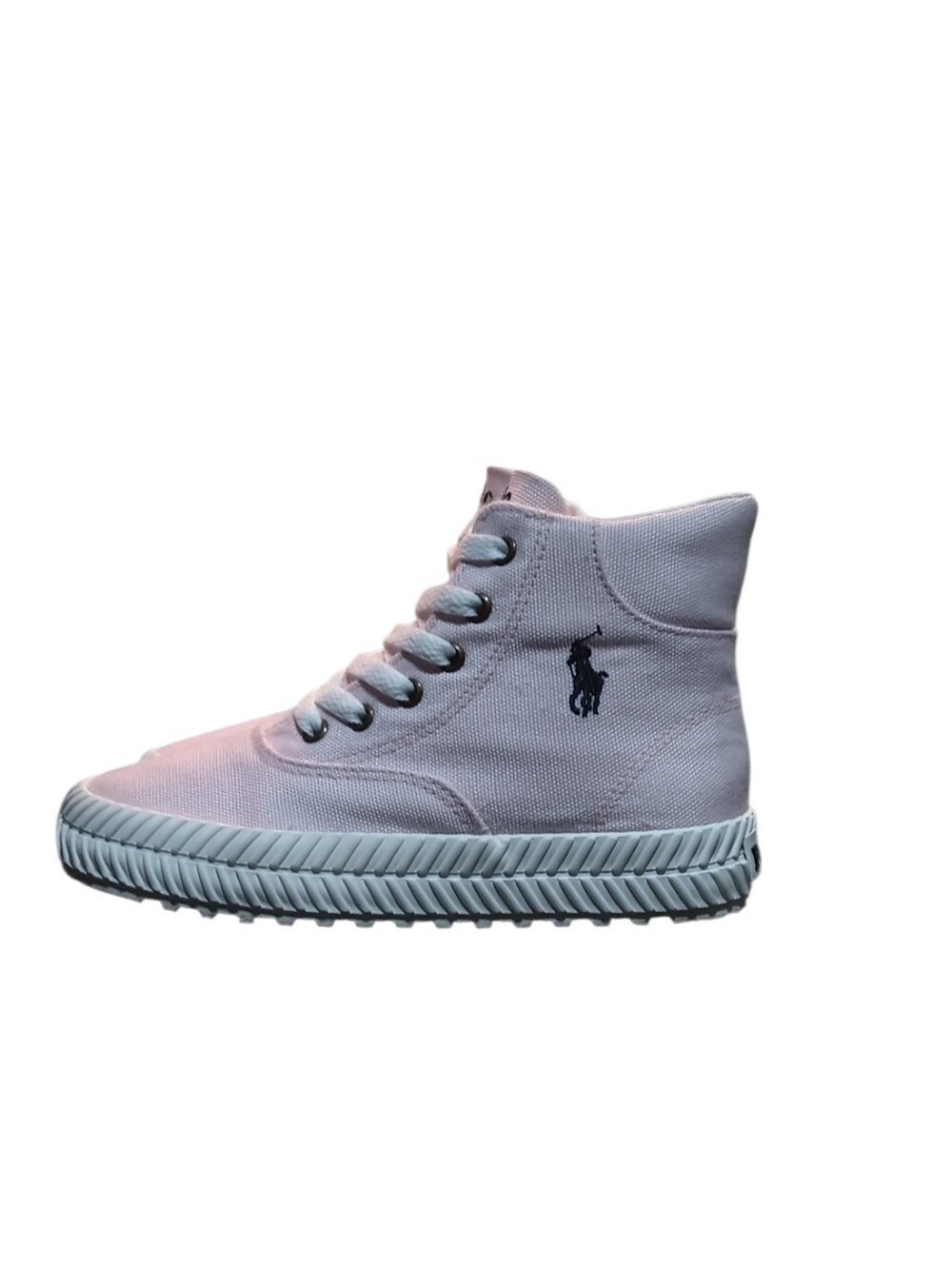 Polo by Ralph Lauren Kids Light Pink High-Top Canvas Sneakers